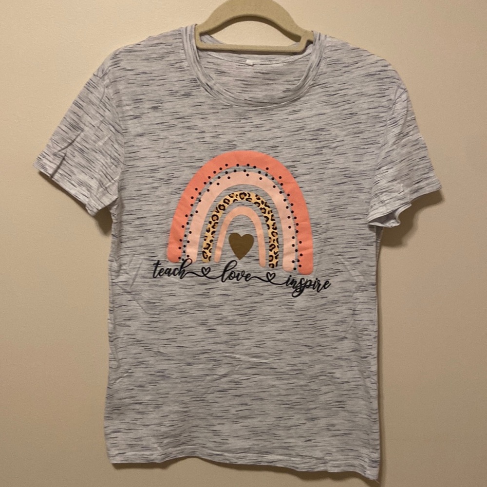 Gray Teach Love Inspire T-Shirt